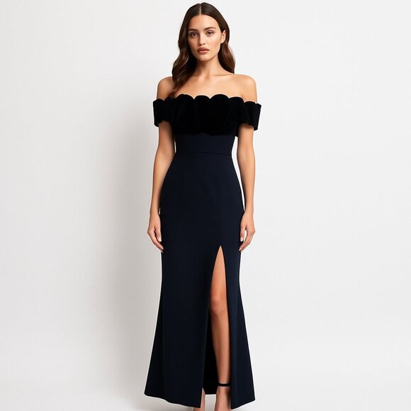 Saks Fifth Avenue Dresses & Skirts - Vintage Saks Fifth Avenue Strapless Velvet & Satin Gown | Tomasz Starzewski | 8